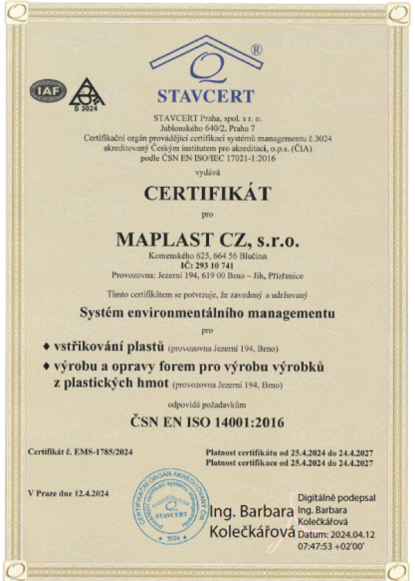 DP Certifikat EMS 1785 2024 MAPLAST CZ.PNG